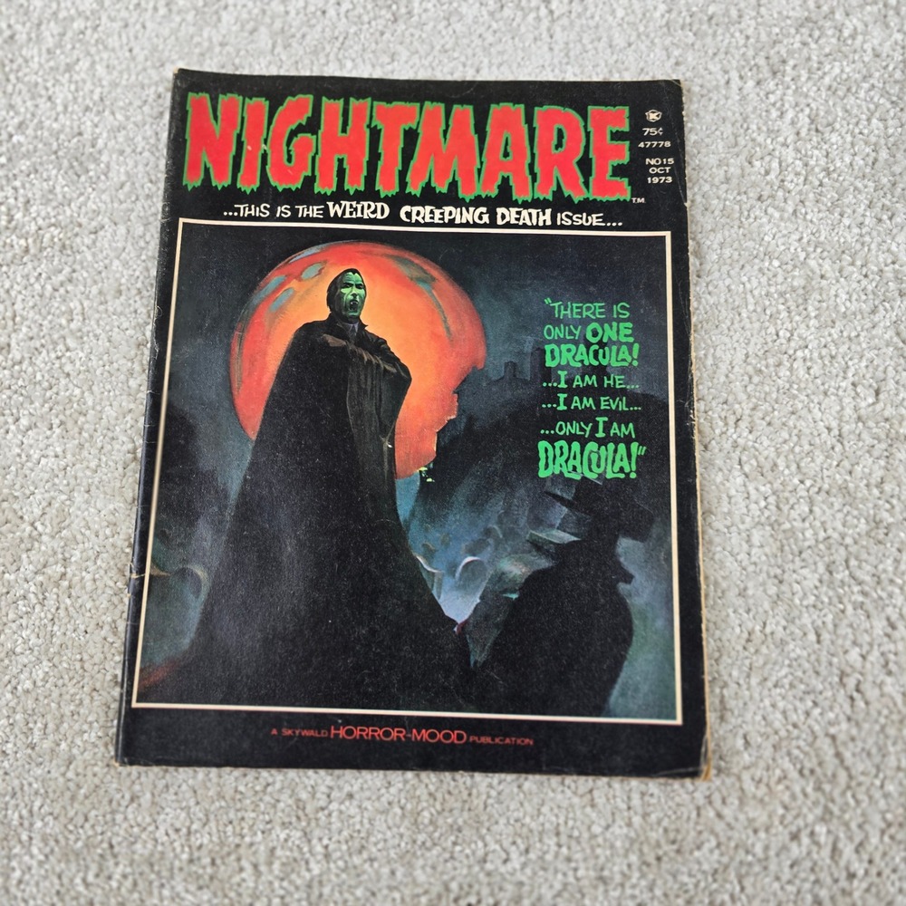 Skywald Nightmare Magazine No 15 October 1973 Dracula Horror Comic Ken Kelly